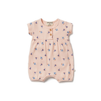 Little Flower Organic Rib Playsuit