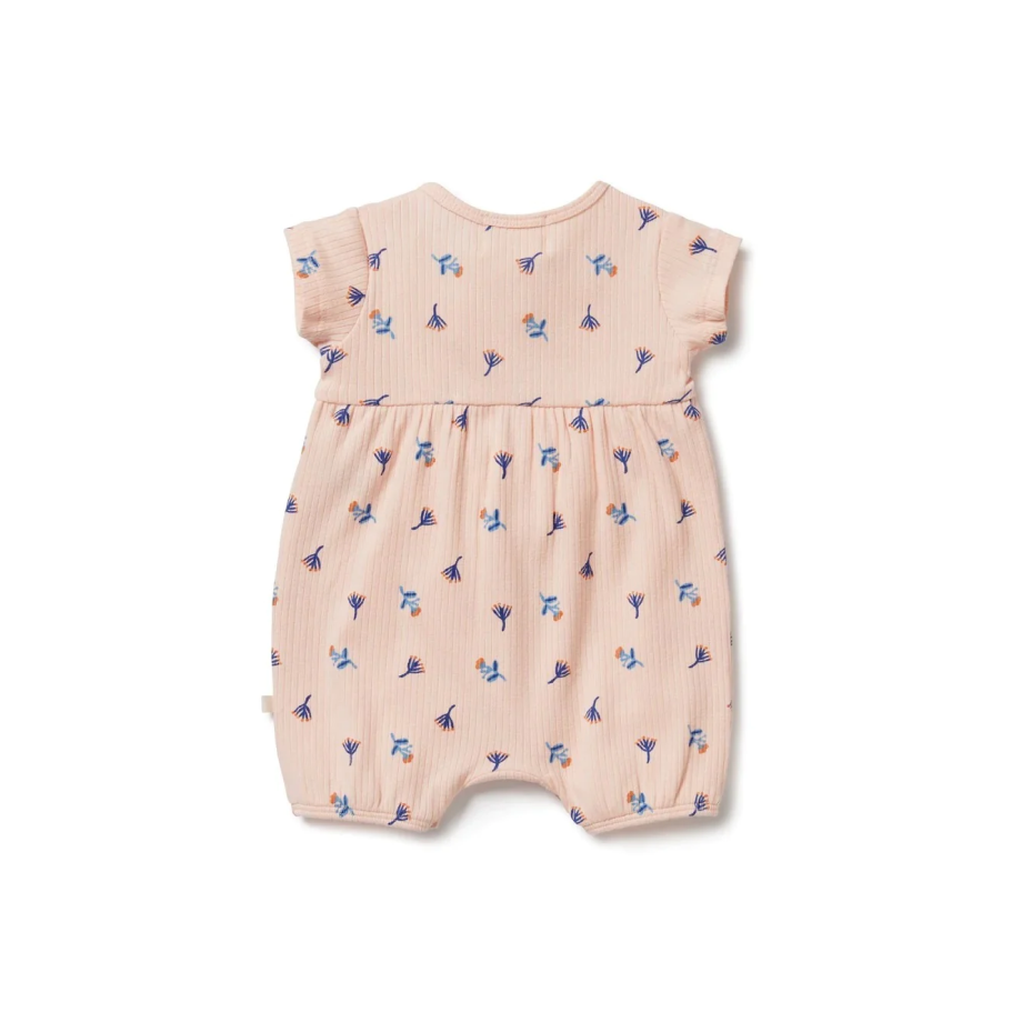 Little Flower Organic Rib Playsuit