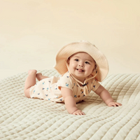 Little Flower Organic Rib Playsuit